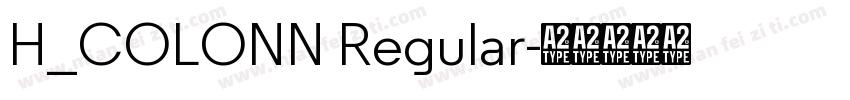 H_COLONN Regular字体转换